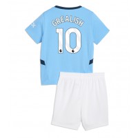 Dres Manchester City Jack Grealish #10 Domáci pre deti 2024-25 Krátky Rukáv (+ trenírky)